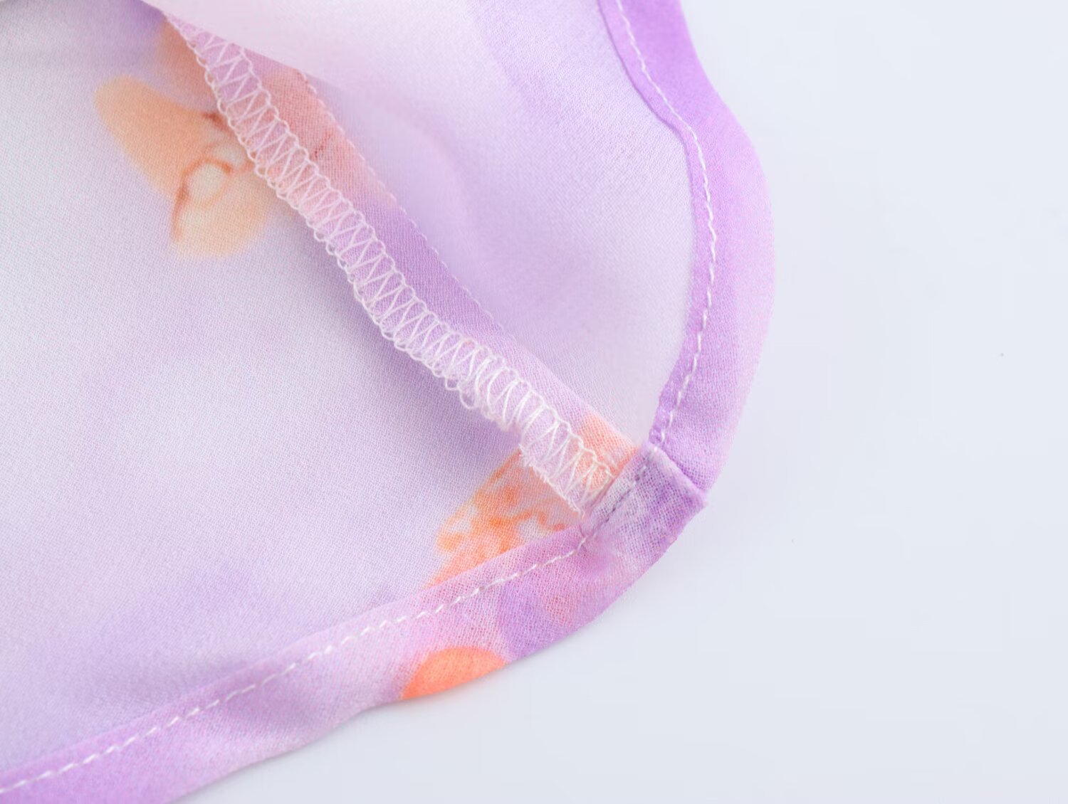 European Floral Frill Trim Top
