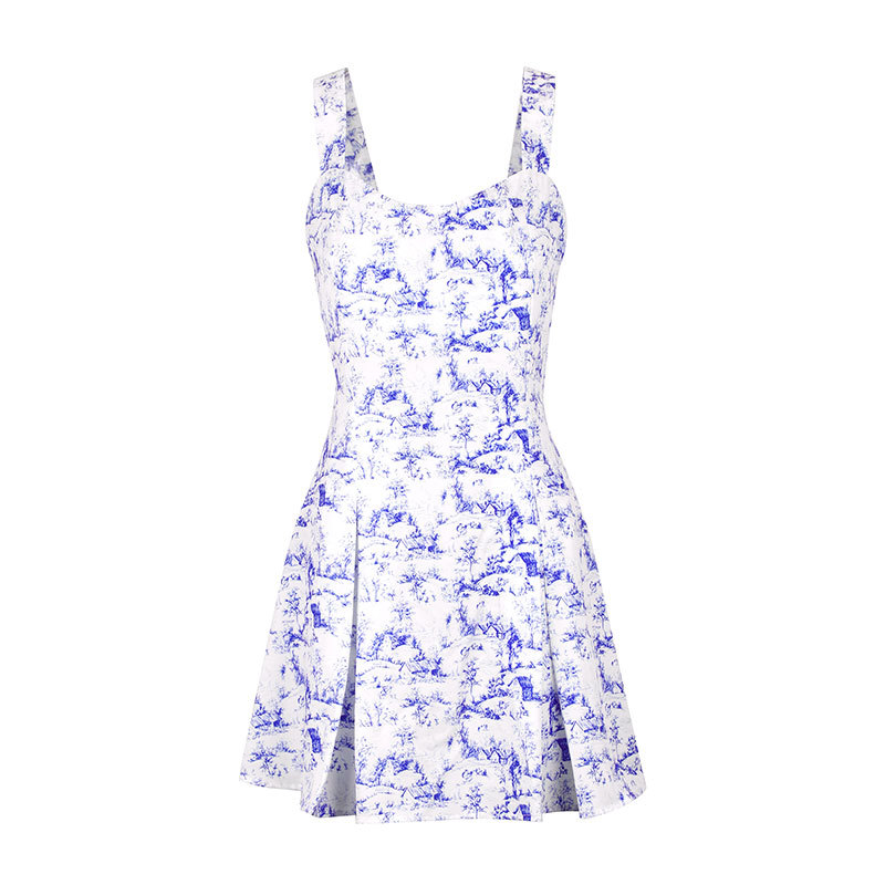Polyester Sleeveless Open Back Fitted Dress