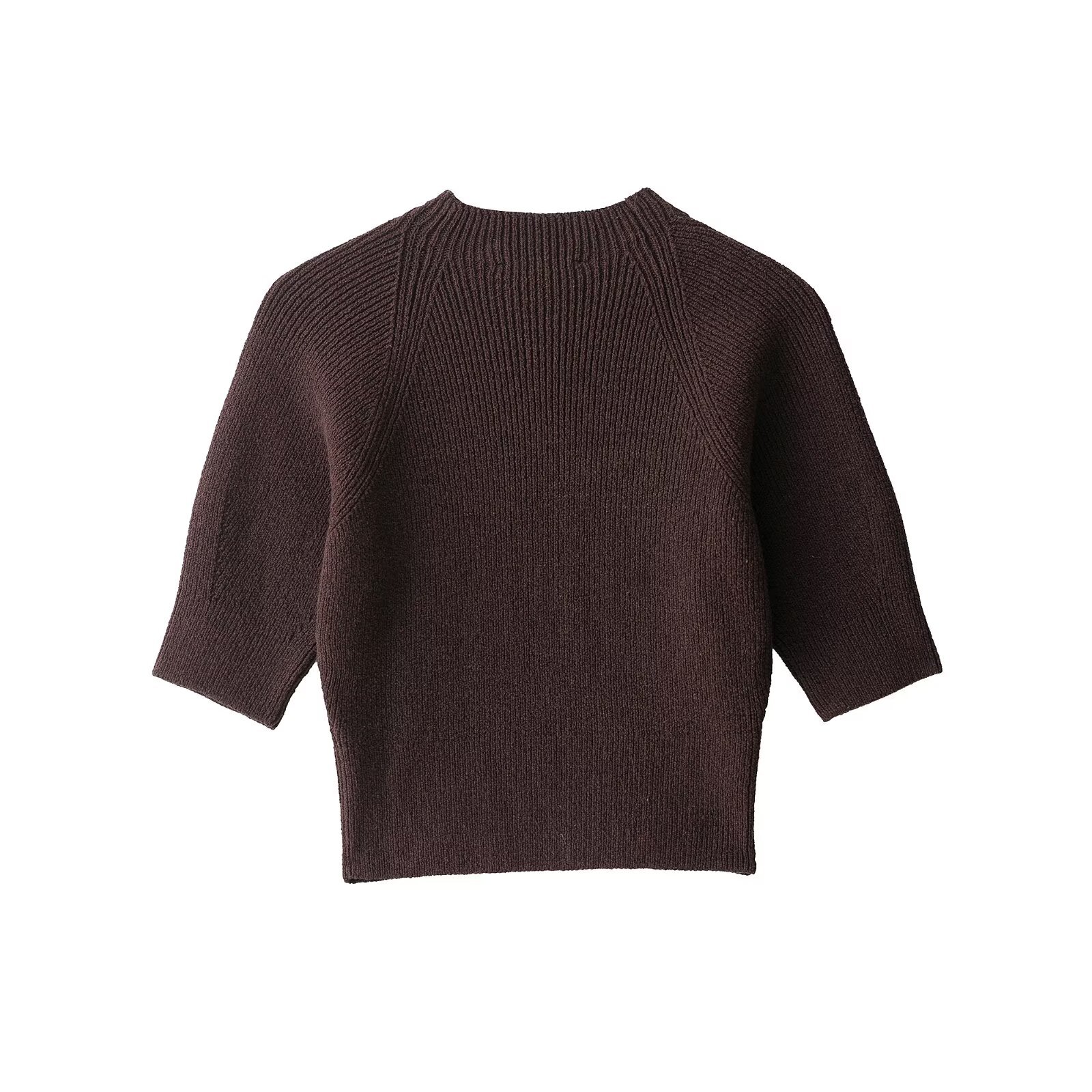 Ladies' Plain Elbow-Length Polyester Sweater