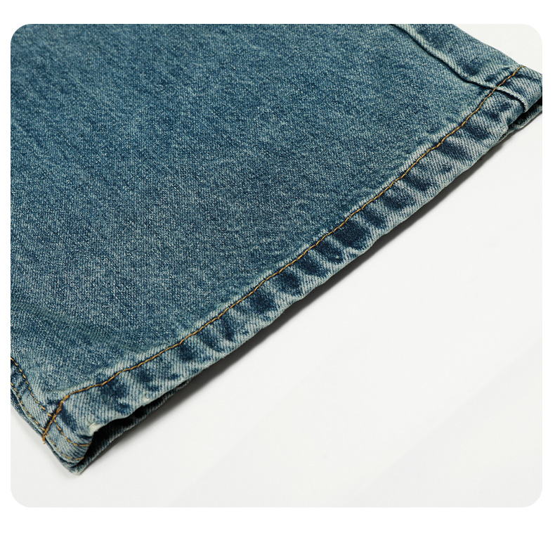 Denim Pants for Men and Women, Water-Washed Vintage Loose Fit Casual Wide-Leg Straight Leg Jeans