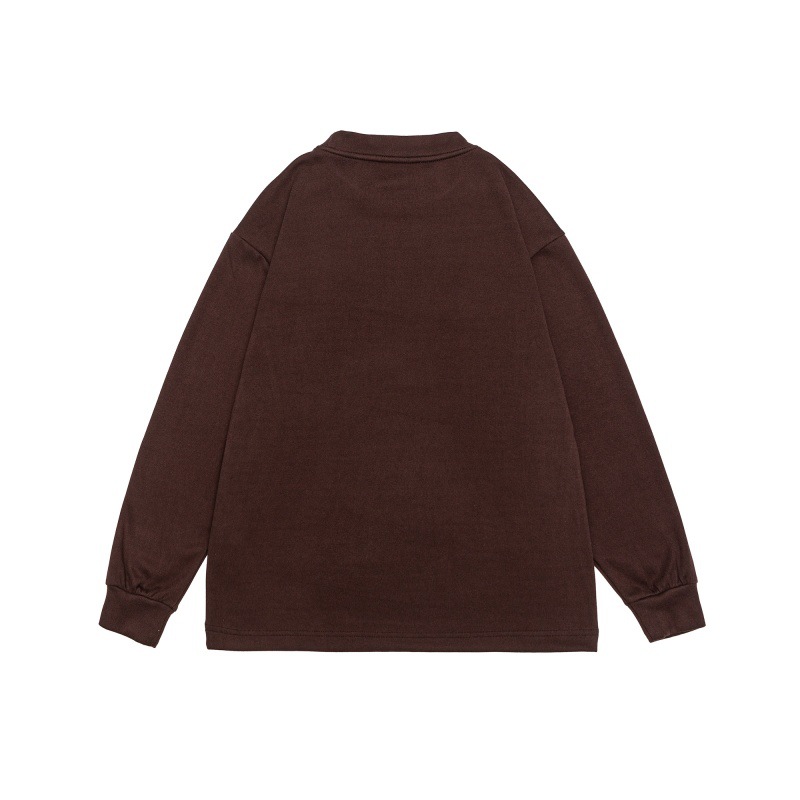 Plain Relaxed Full Arm Crew T-Shirt