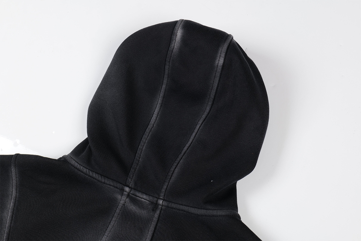 Retro Geometric Cotton Loose Fit Hoodie