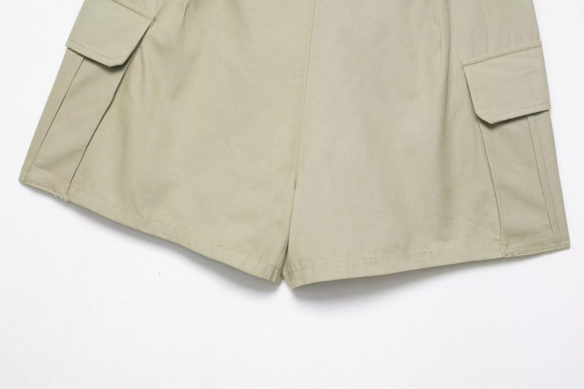 Ladies Cinch Plain Sash Waistband Utility Skirts