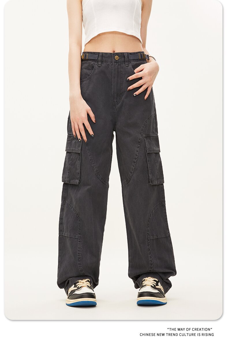 Unstructured Relaxed Fit Cotton Cargo Pants