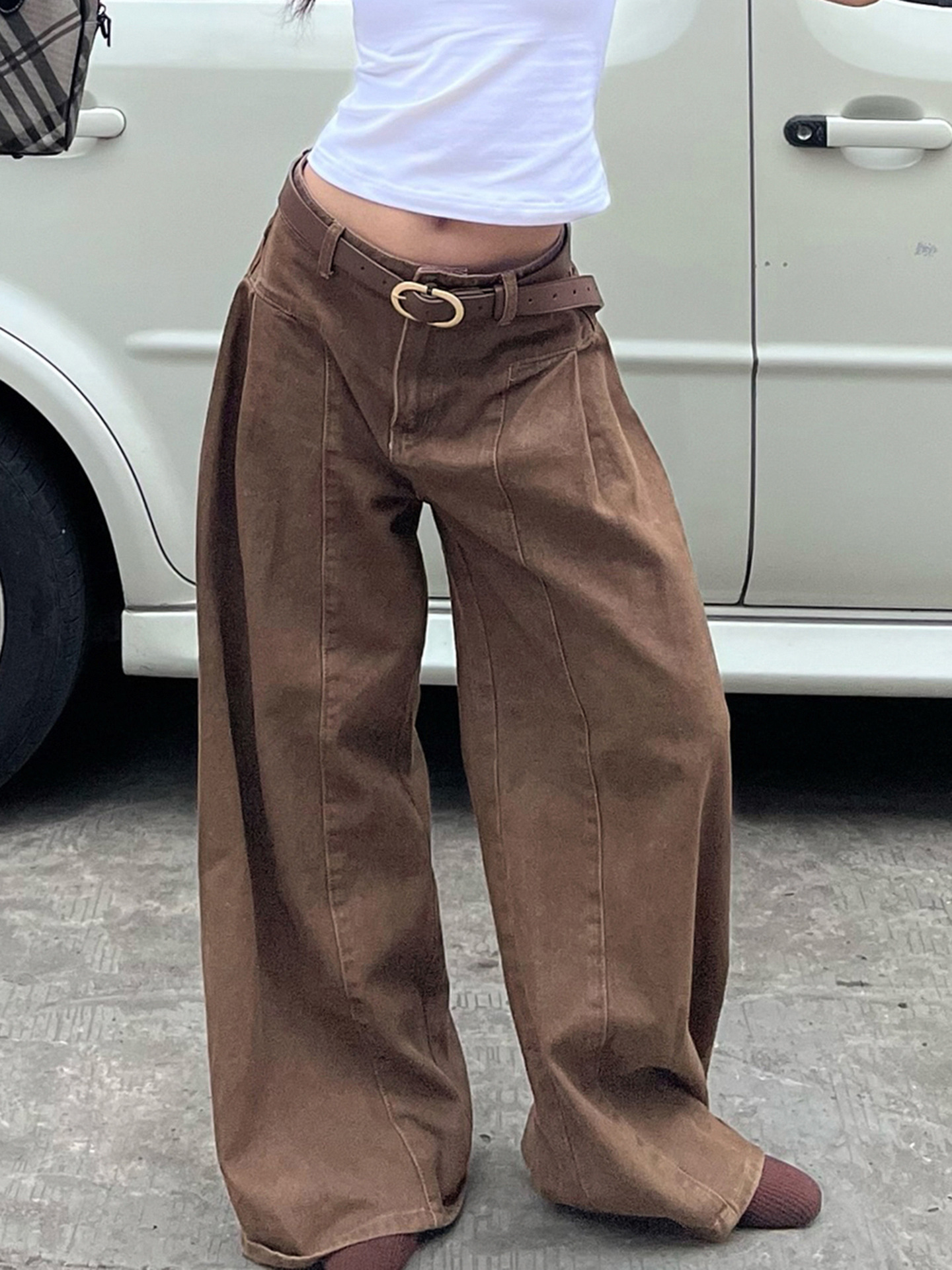Wind brown low waisted vintage Maillard jeans