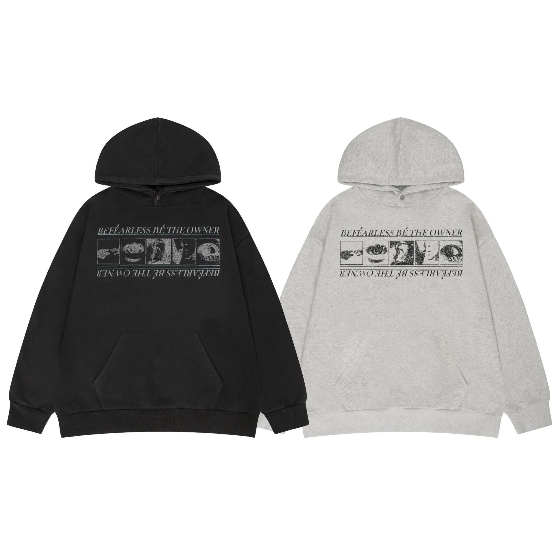 Urban Oversized Graphic Long Sleeve Hoodie