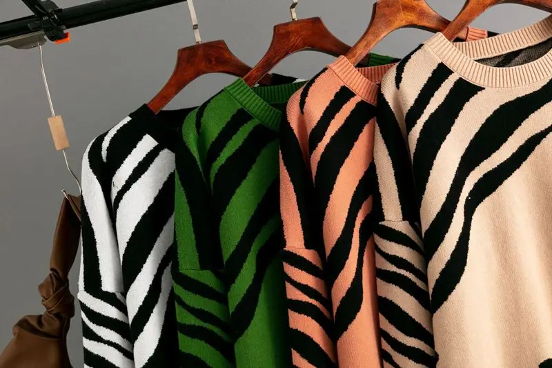 Woman's Animal Print Viscose Sweater