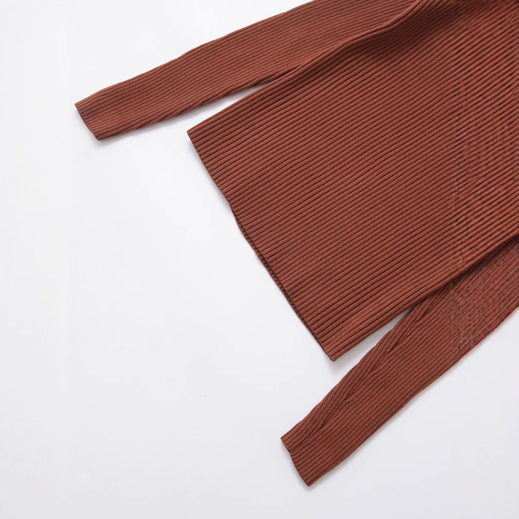 Solid Button-Front Slim Fit Sweater