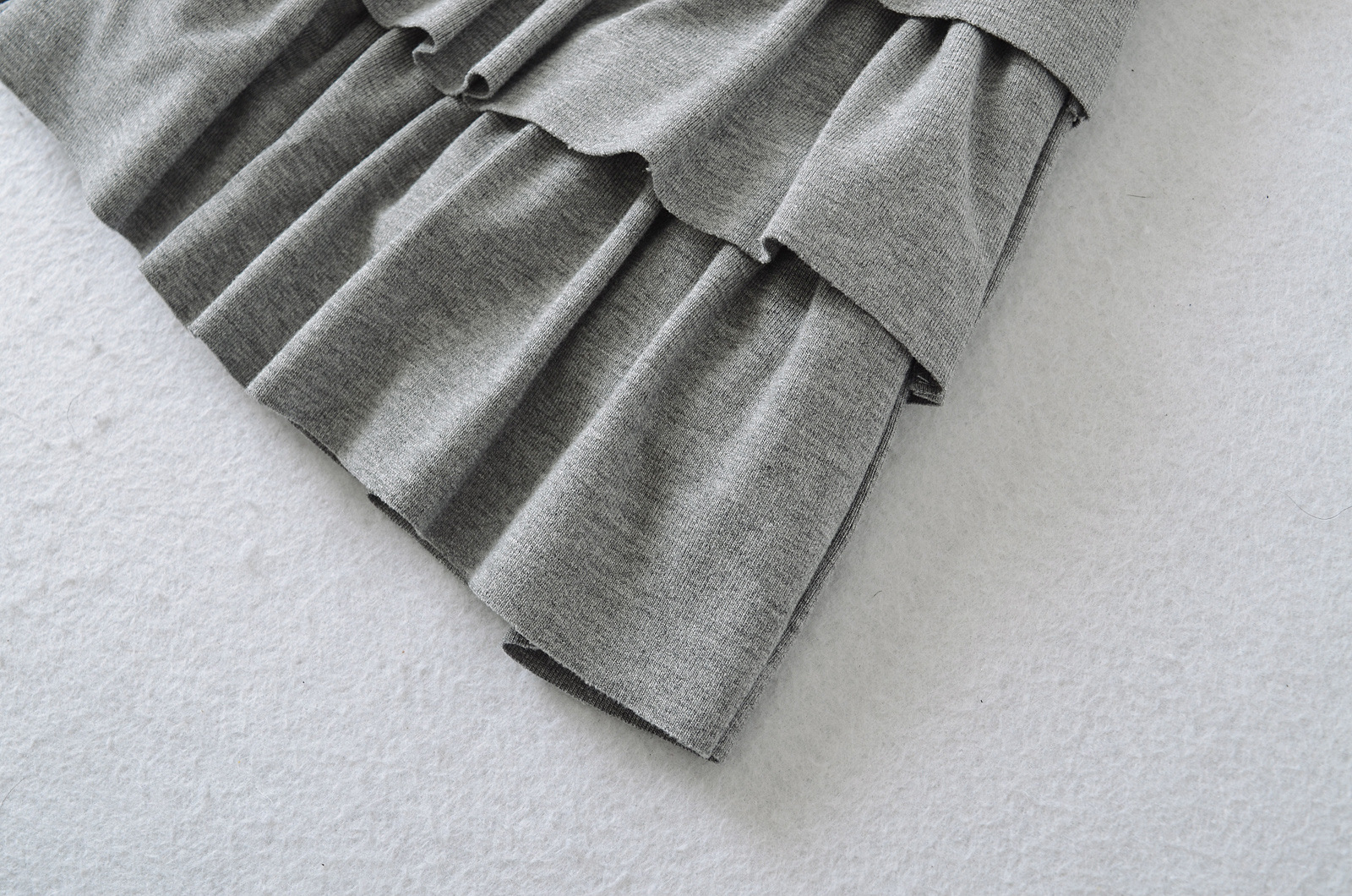 U-neck Single-breasted Short-sleeve Spliced Dress