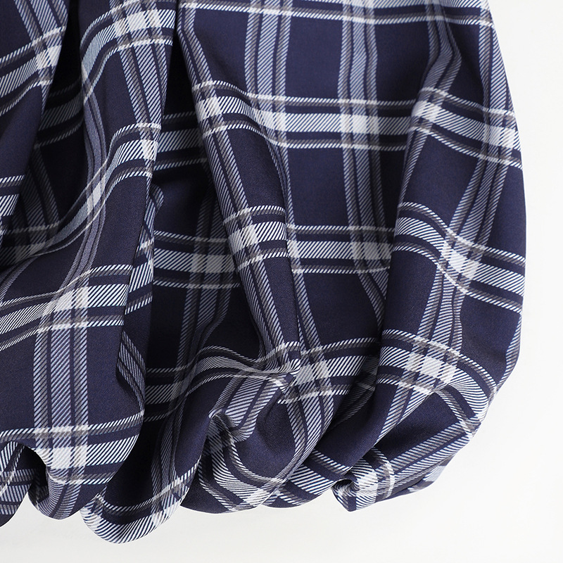 Sleeveless Polyester Checkered Fitted A-Line Dress