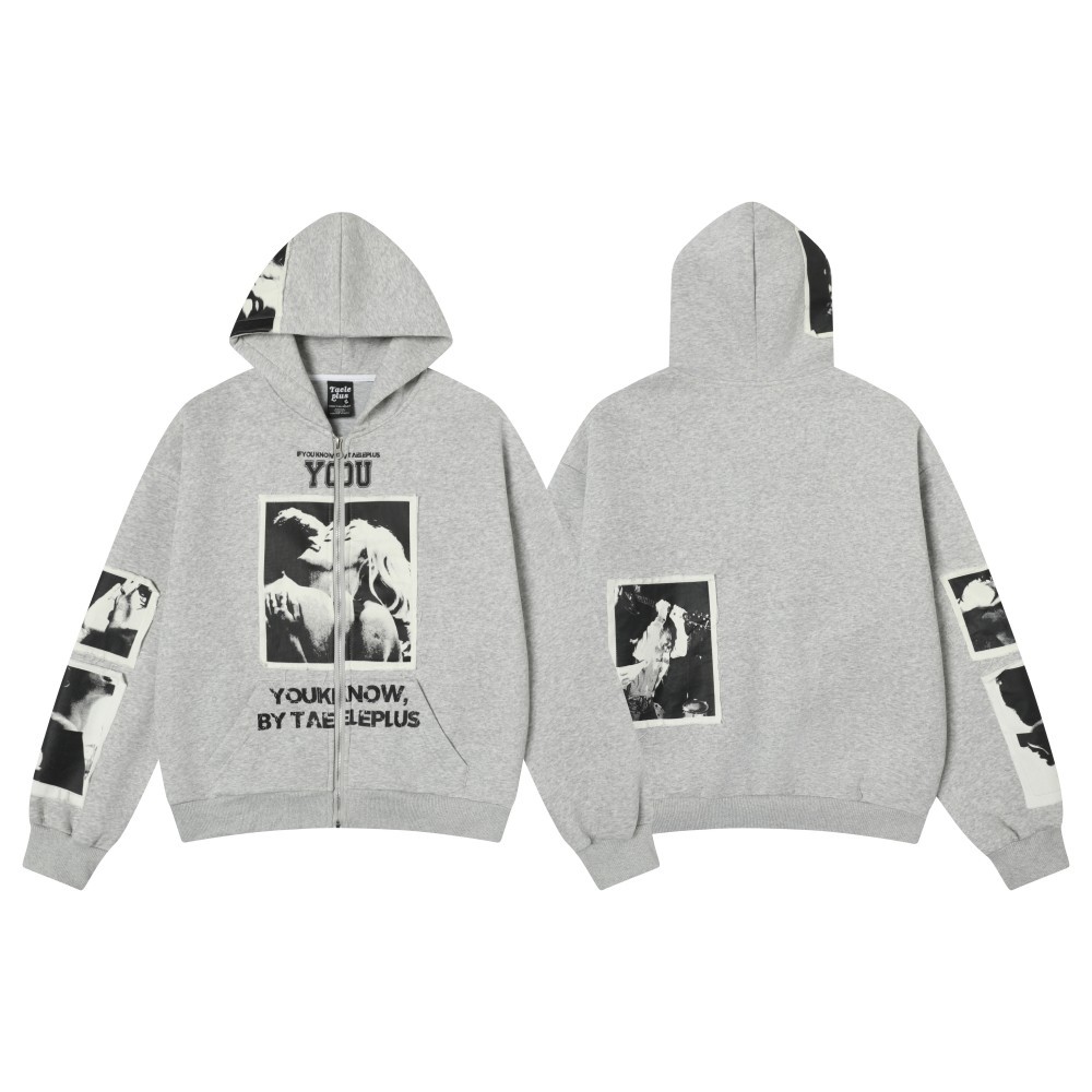 Oversized Grunge Collage Cardigan
