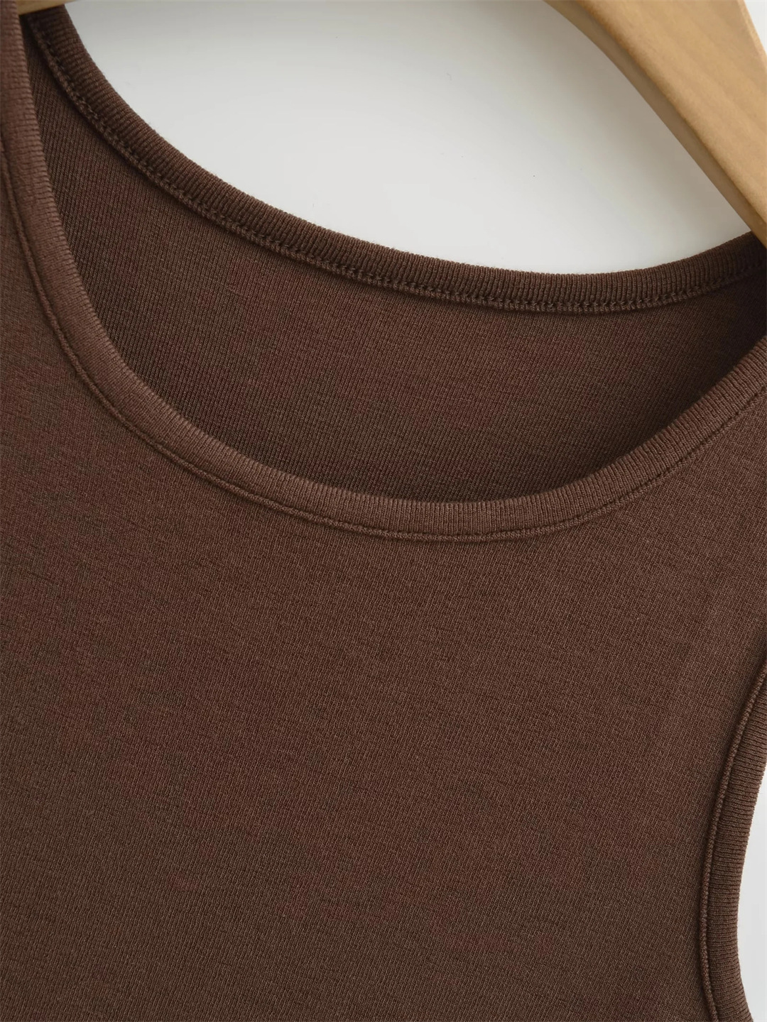 Vintage Cocoa Camisole and Cropped Cardigan Ensemble