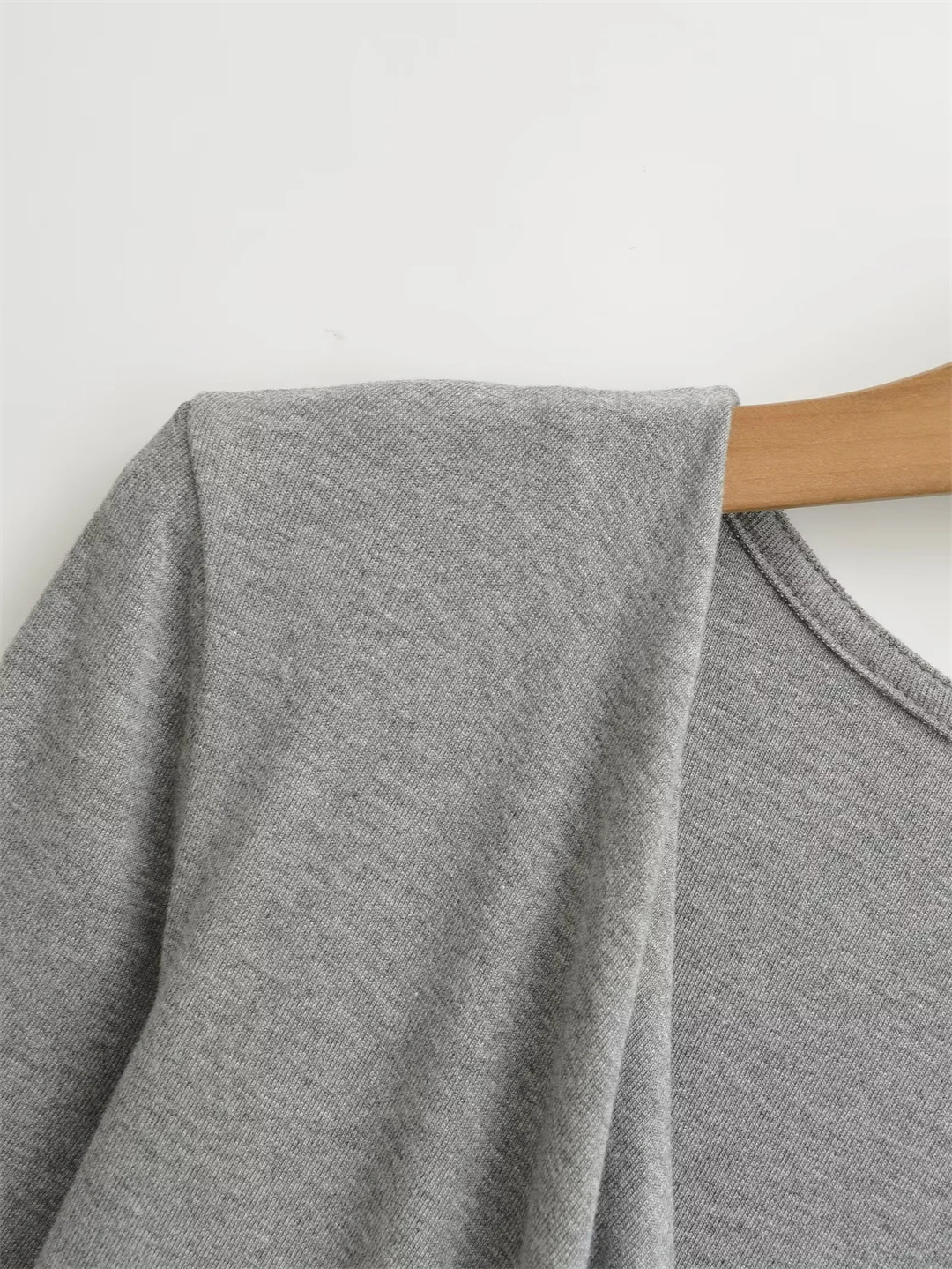 Ladies Plunge Crisscross Full-Sleeved Slim Fit Tee