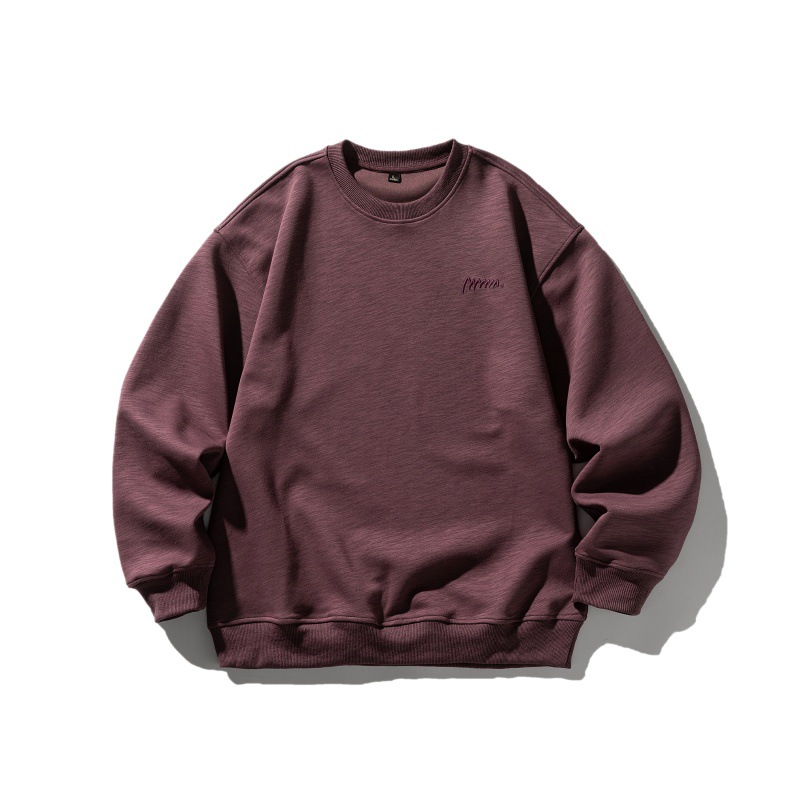 Gender Neutral Oversized Crewneck Alphabet Stitched Sweatshirt