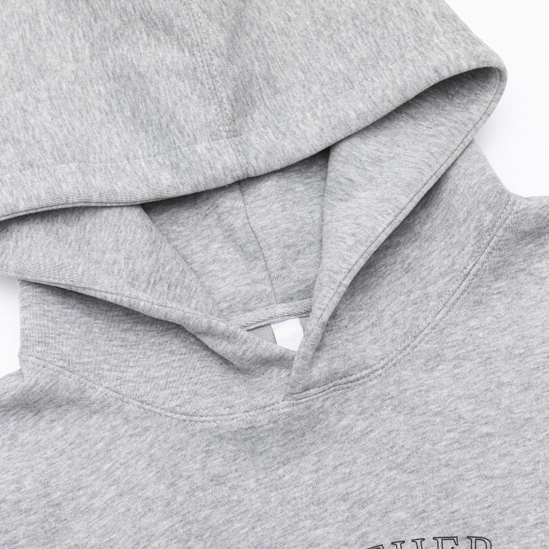 Oversized Cotton Marine Life Graphic Hood Sweatshirt