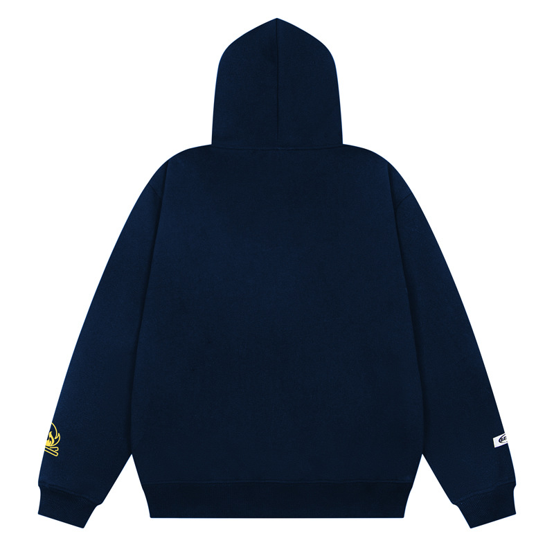 Oversized Cotton Long Sleeve Typography Hoodie