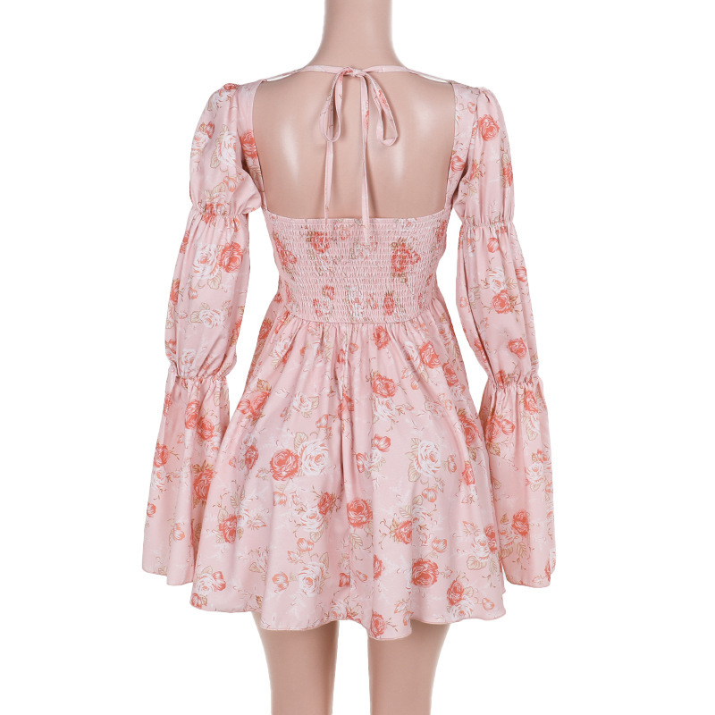 Bodycon Square Neck Full Sleeve High Waist Dress