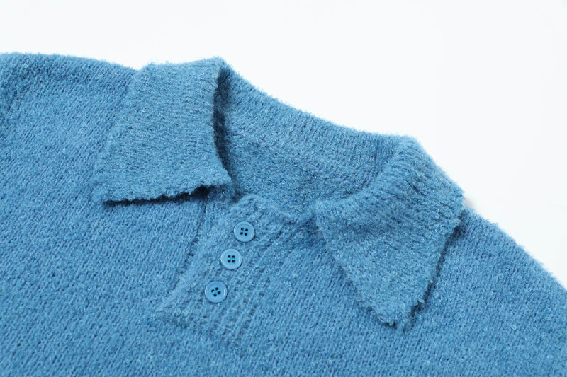 His And Hers Acrylic Flip Collar Sweater