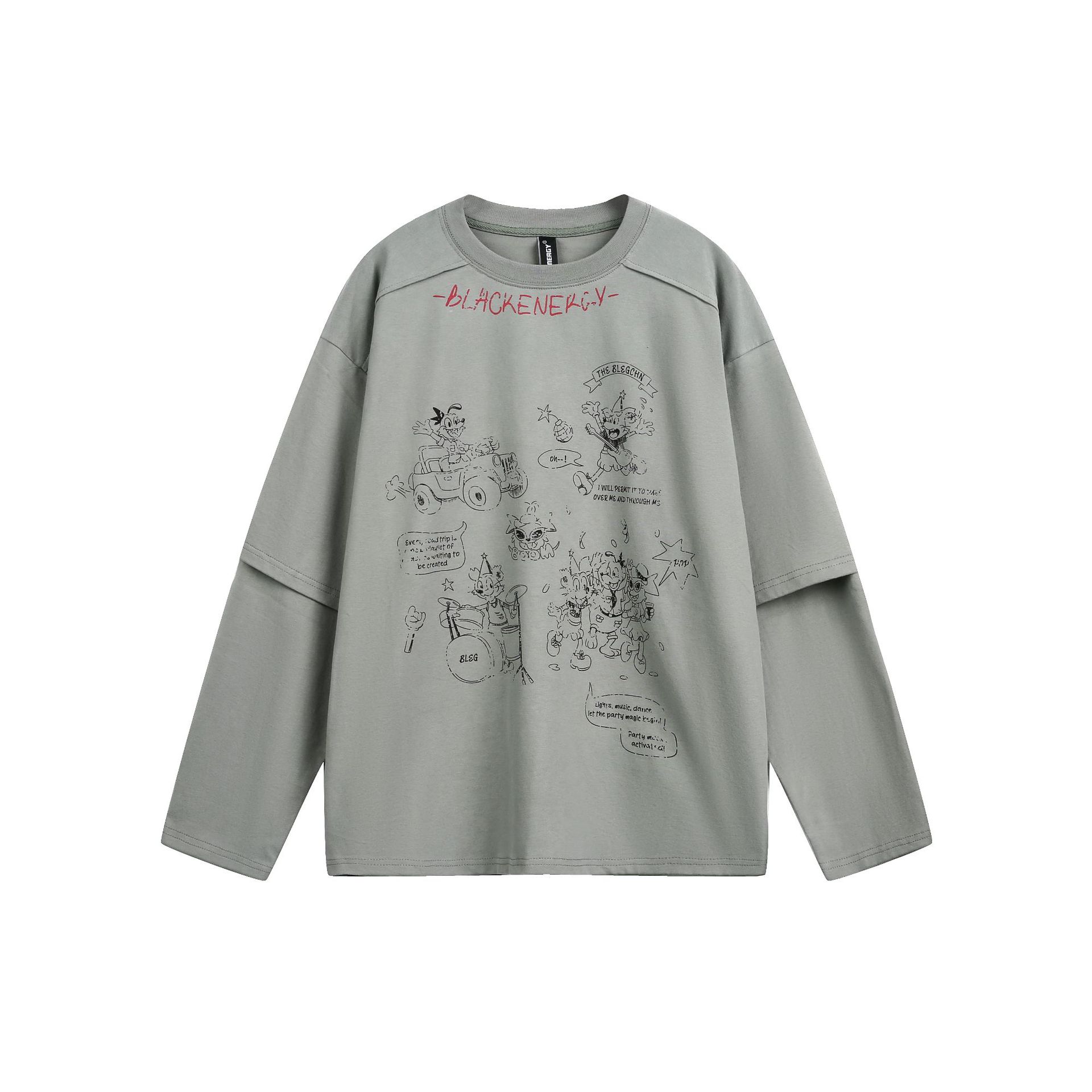 American Retro Cartoon Loose Fit Streetwear T-Shirts