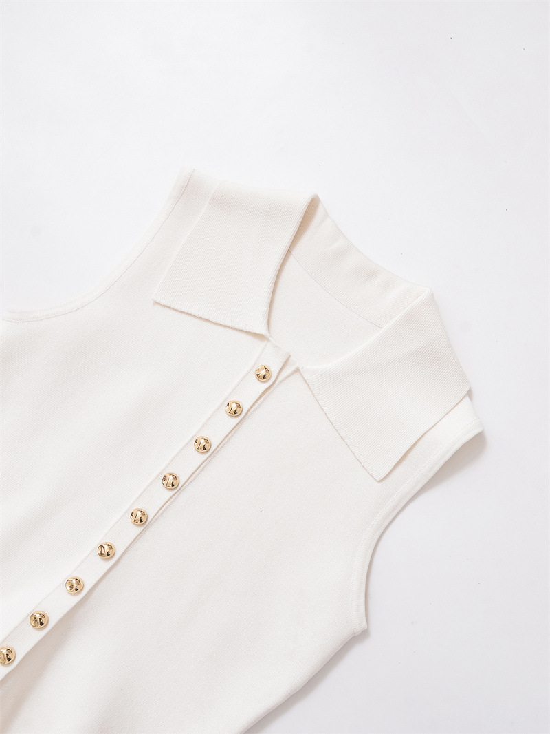 Ladies Relaxed Crew Sleeveless Polyester Vest