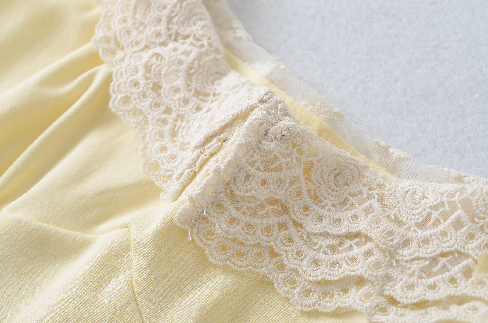 Lace Flutter Sleeve Dress Women Summer Waist A-line Short Skirt