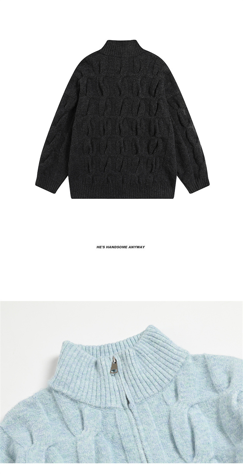 Japanese Workwear Cable Mandarin Cardigan