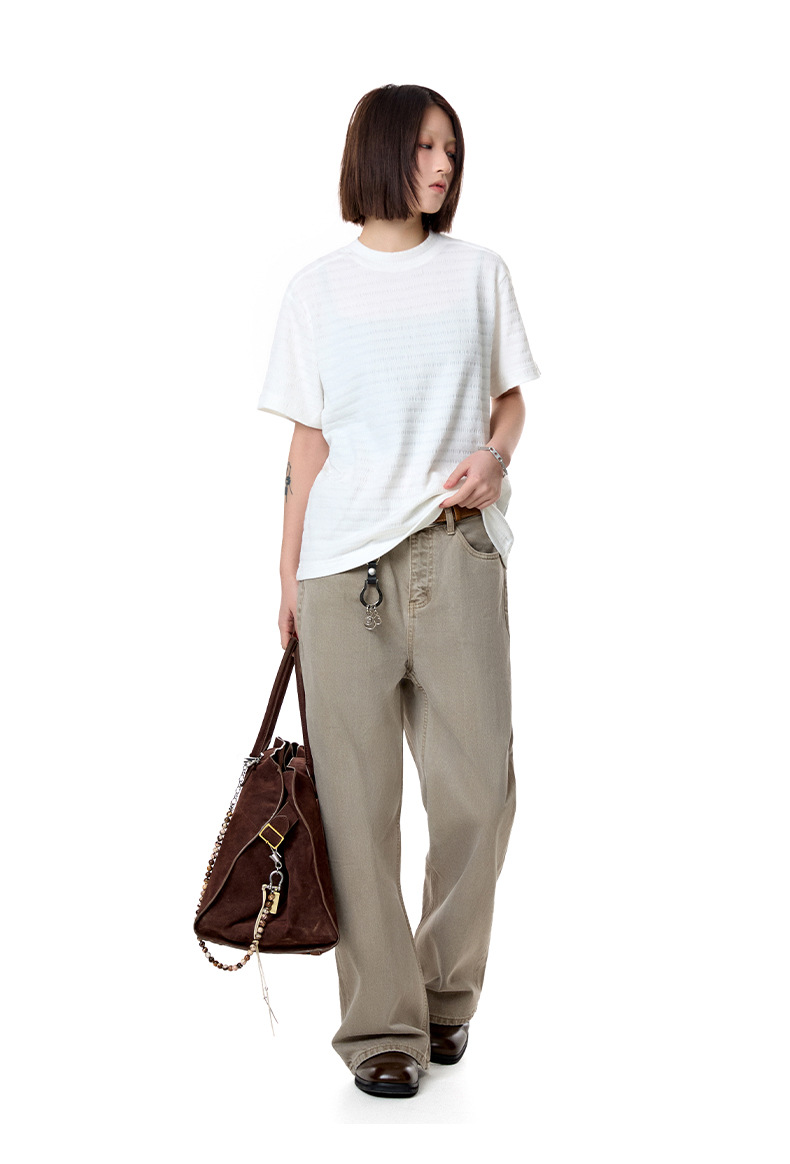 Washed Casual Straight Pants for Men and Women