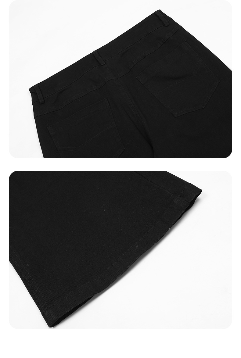 Tapered Black Casual Dress Pants for Men and Women Slim Fit Cleanfit Long Pants