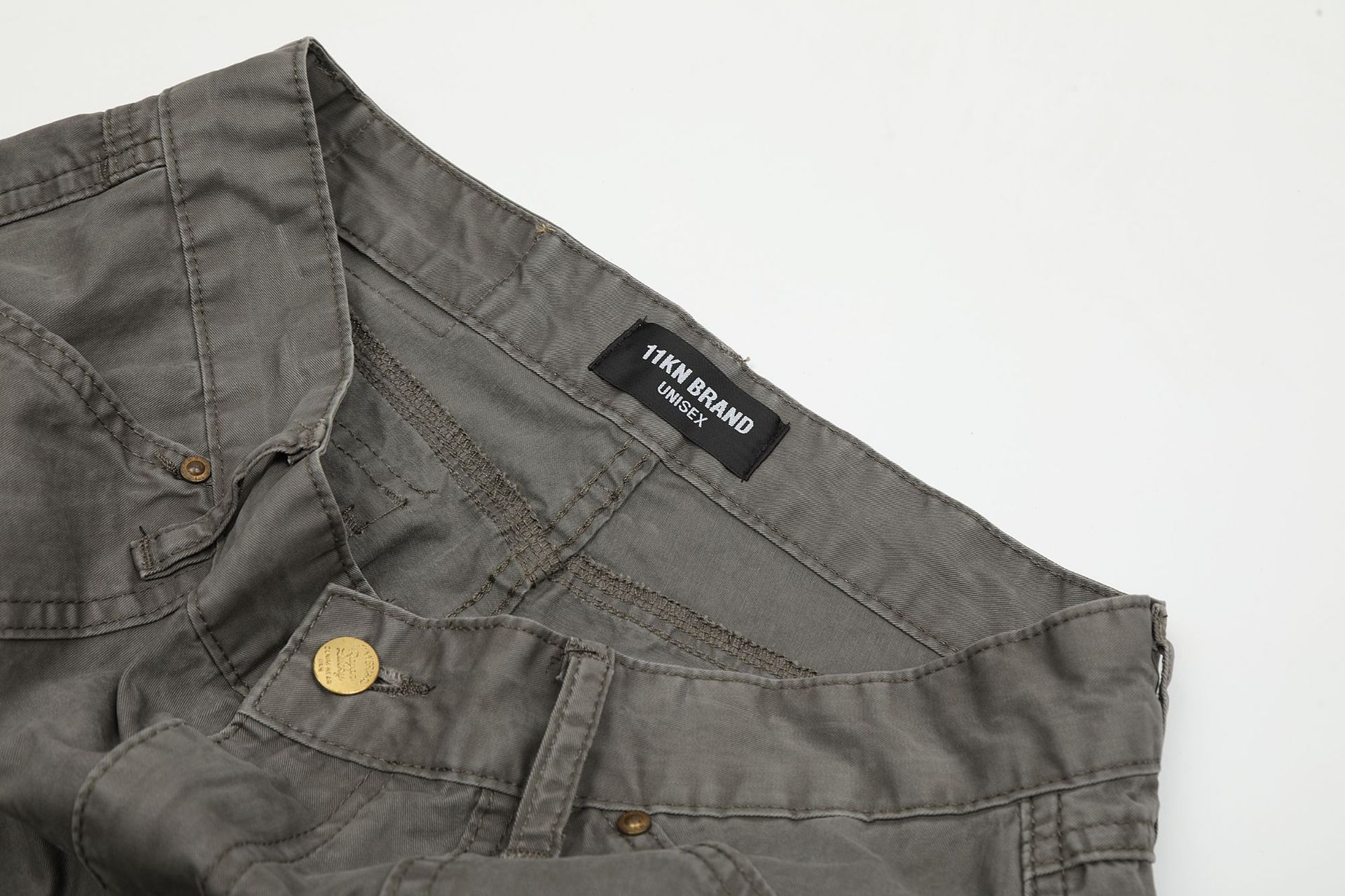 Multi-Pocket Work Pants Loose Straight Leg Casual Wide Leg Trousers for Men and Women