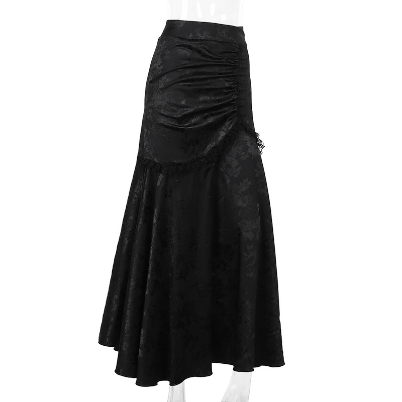 Solid Color Feminine Fitted Off-Center Trumpet Dress