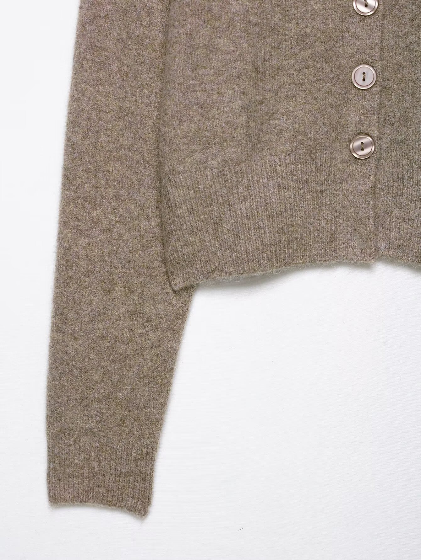Ladies Crewline Full Sleeve Buttoned Plain Polyester Sweater