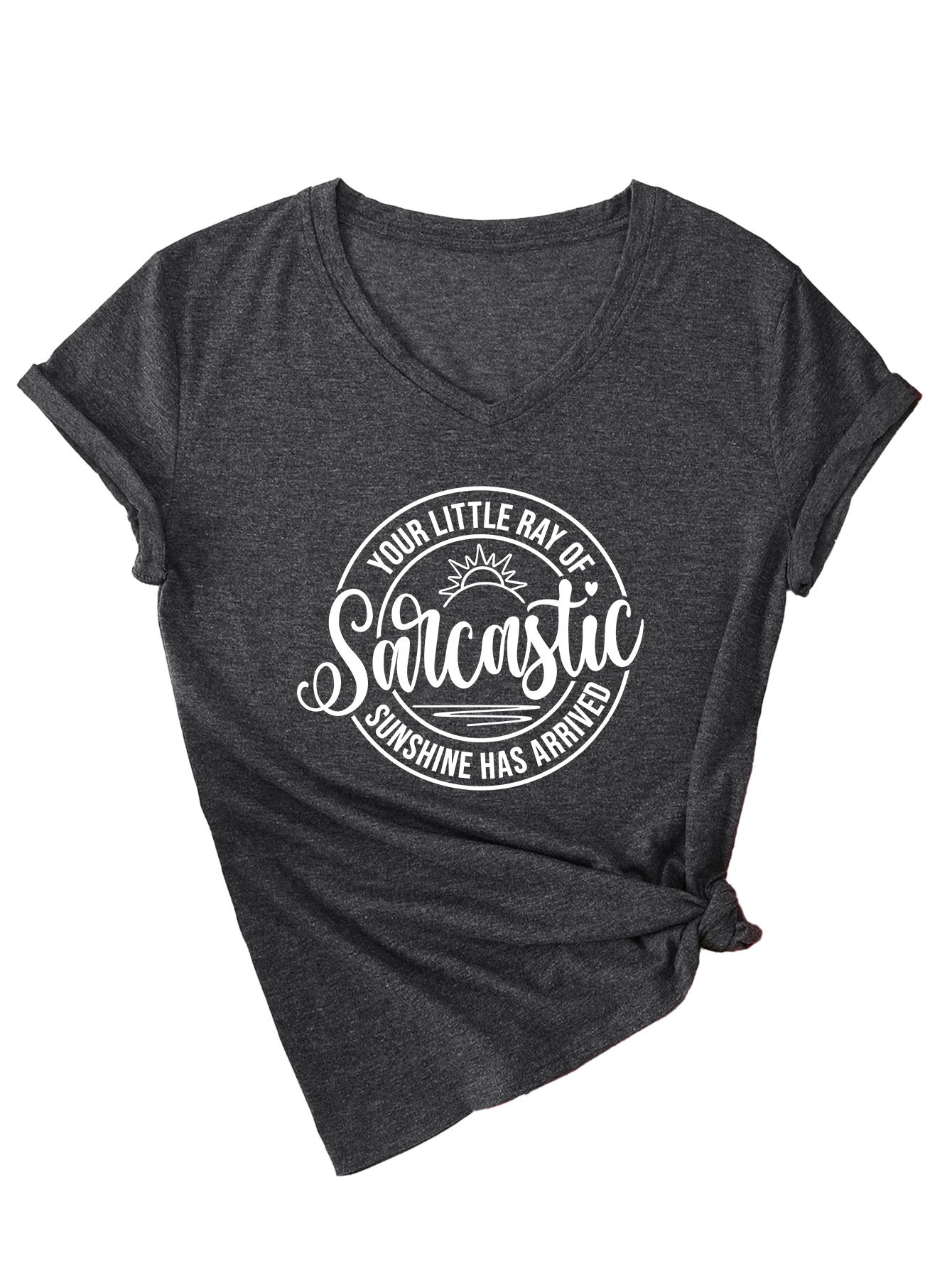 Sassy Geometric Print Round Neck T-Shirt