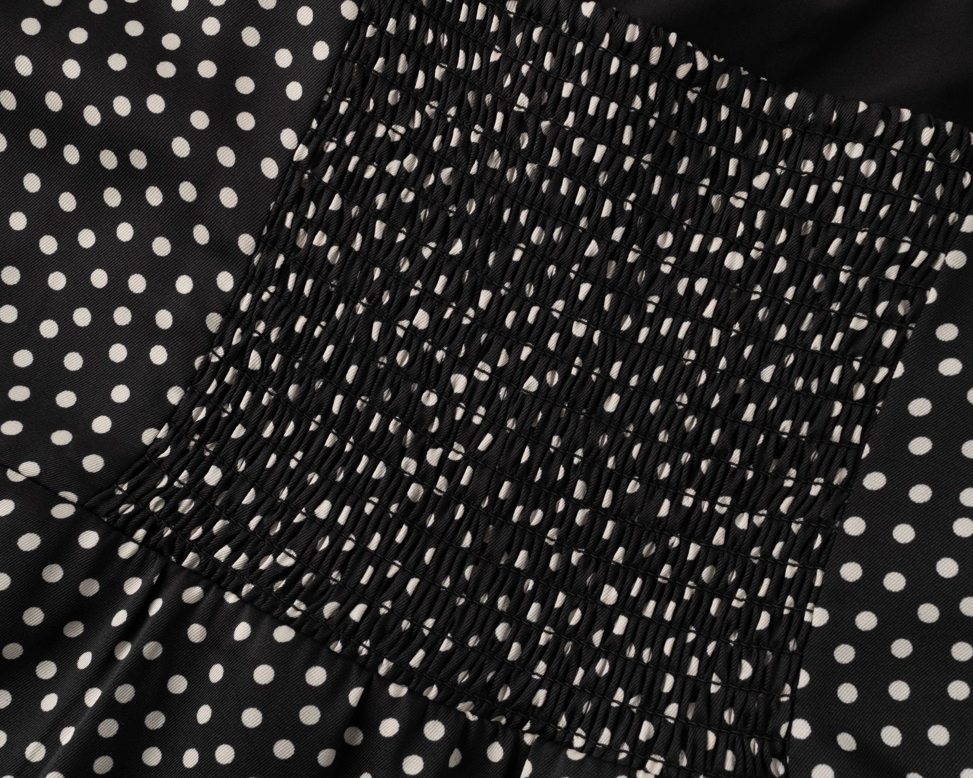 Polka Dot Print Strapless Dress