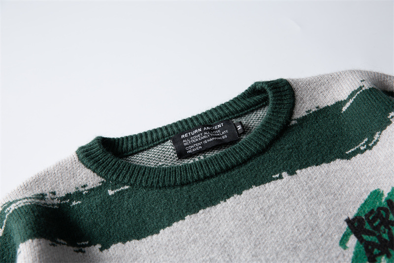 Japanese Workwear Two-Tone Banded Sweater