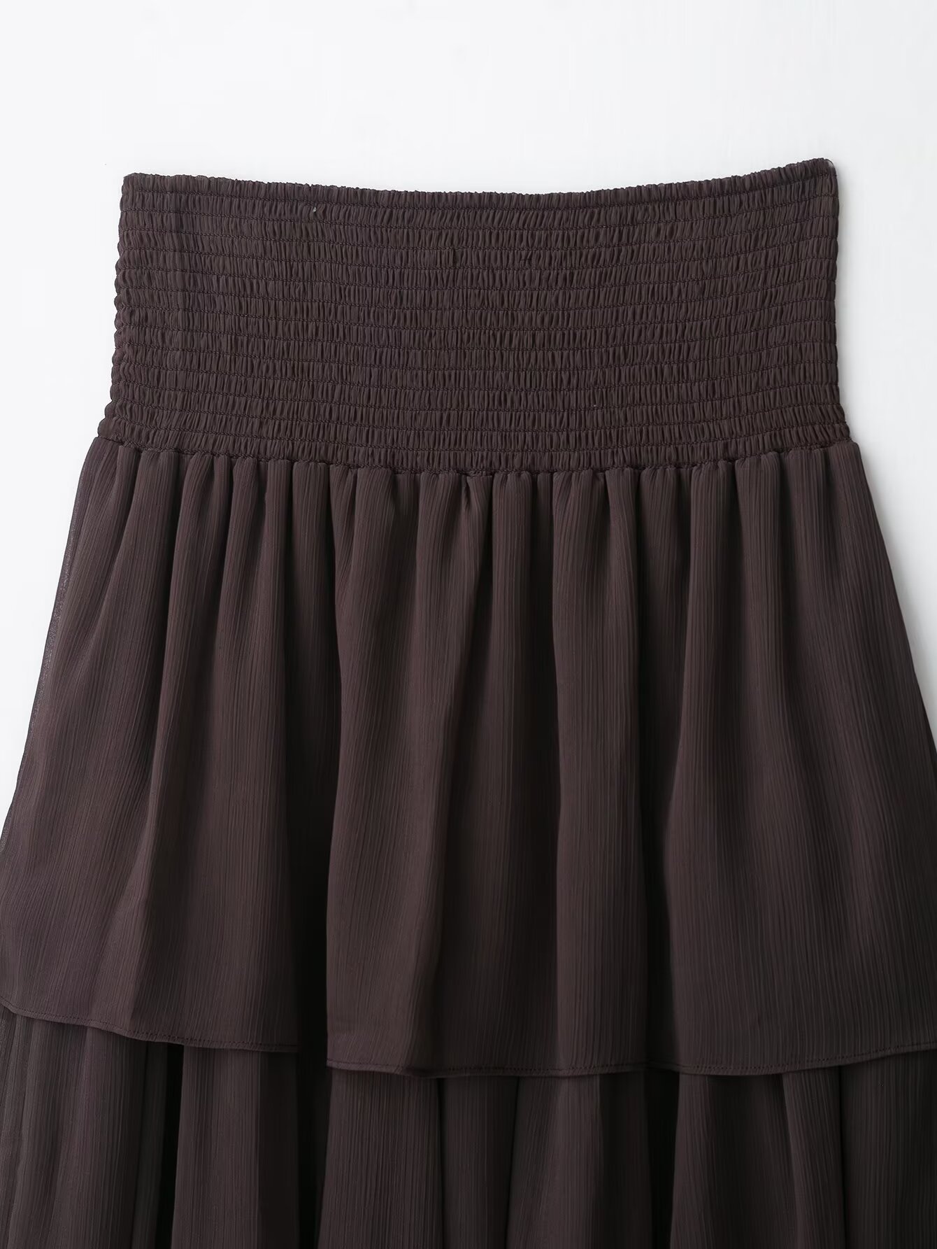 Tiered Flounce Trim Embellished Skirt