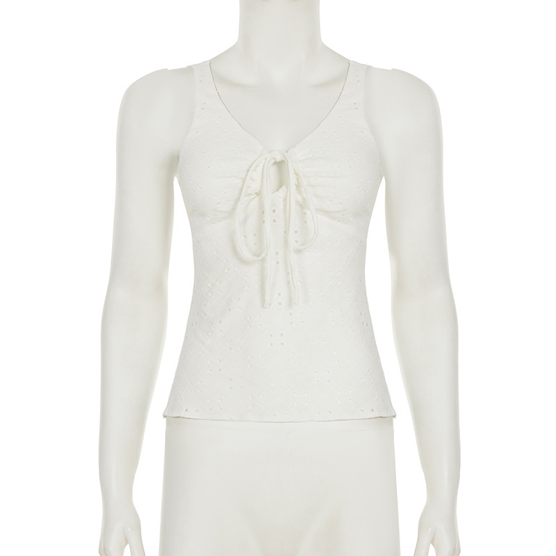 Strapless Polyester Tie-Front Vest