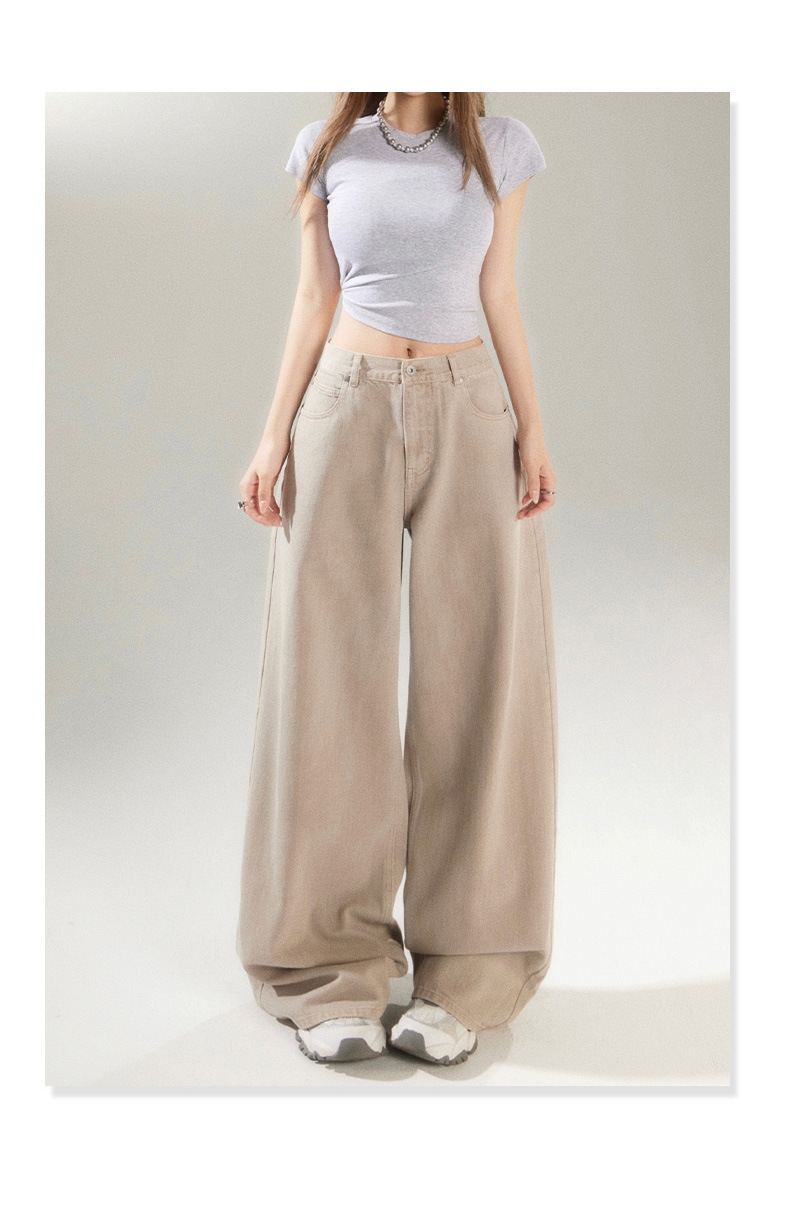 Straight Leg Wide-Leg Denim Pants for Women and Men Loose Fit