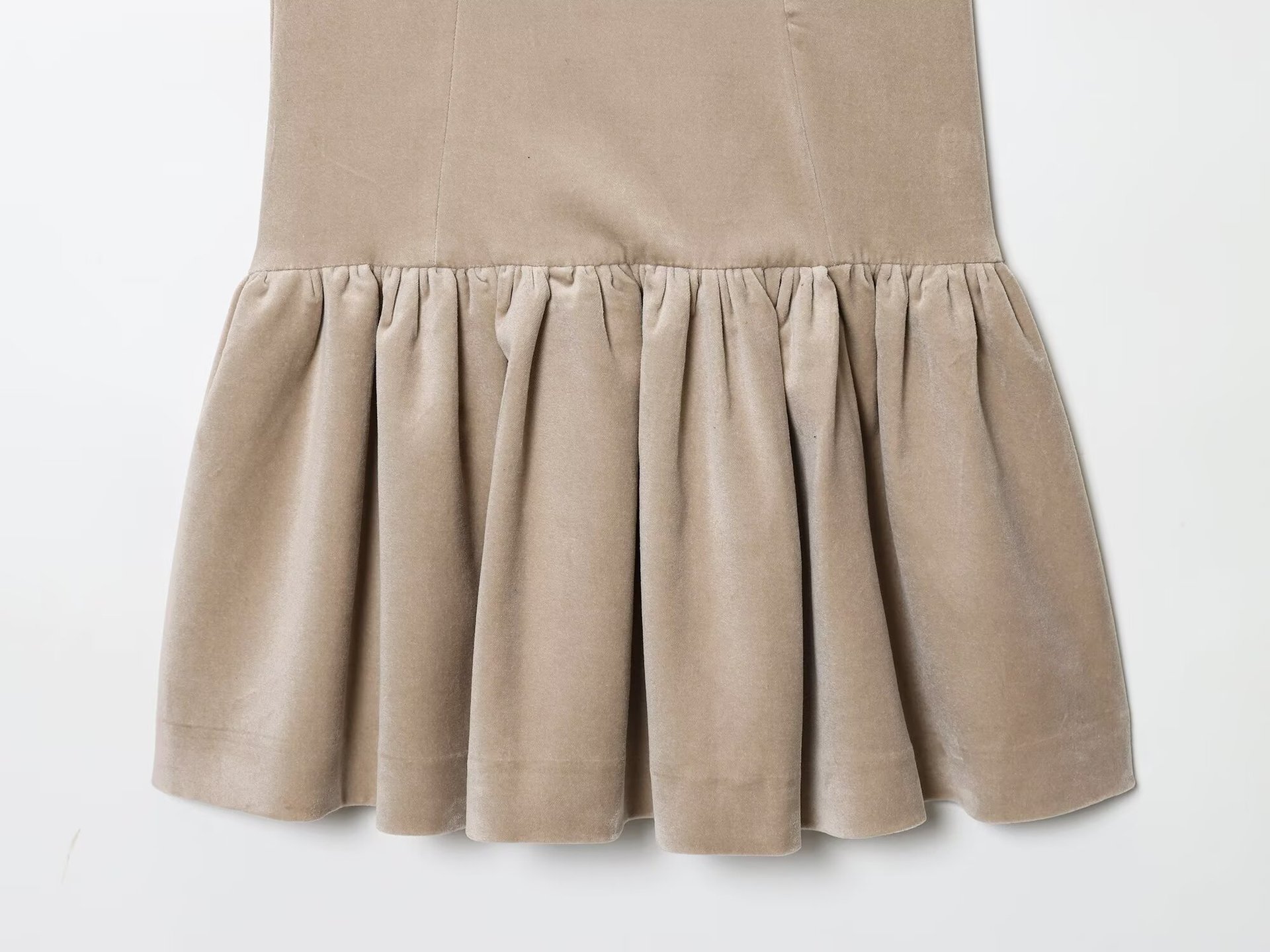 Gathered Spaghetti Strap Plunge Dress