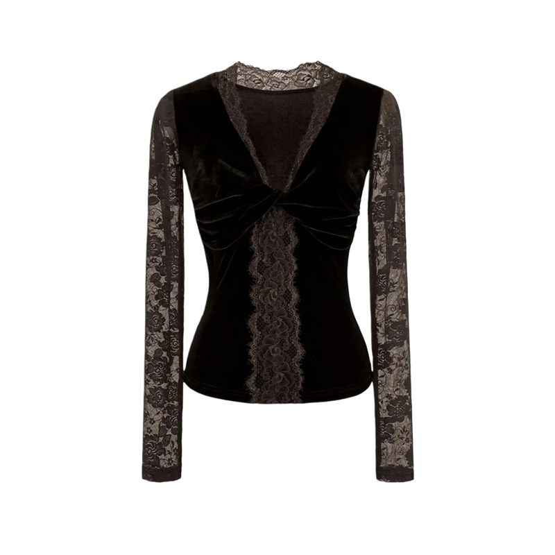 Sultry Solid Plunge Tied Front Bodysuit