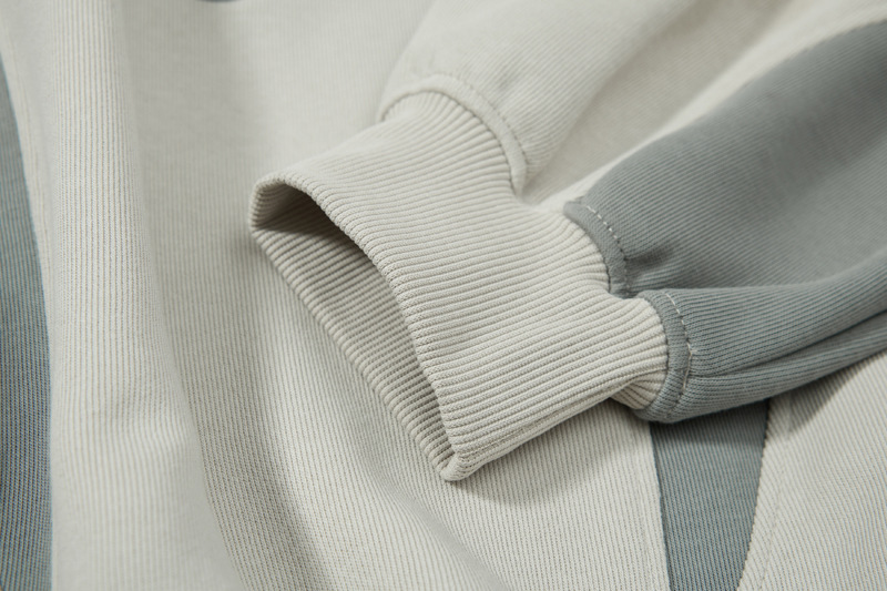 Oversized Cotton Contrast Panel Hoodie