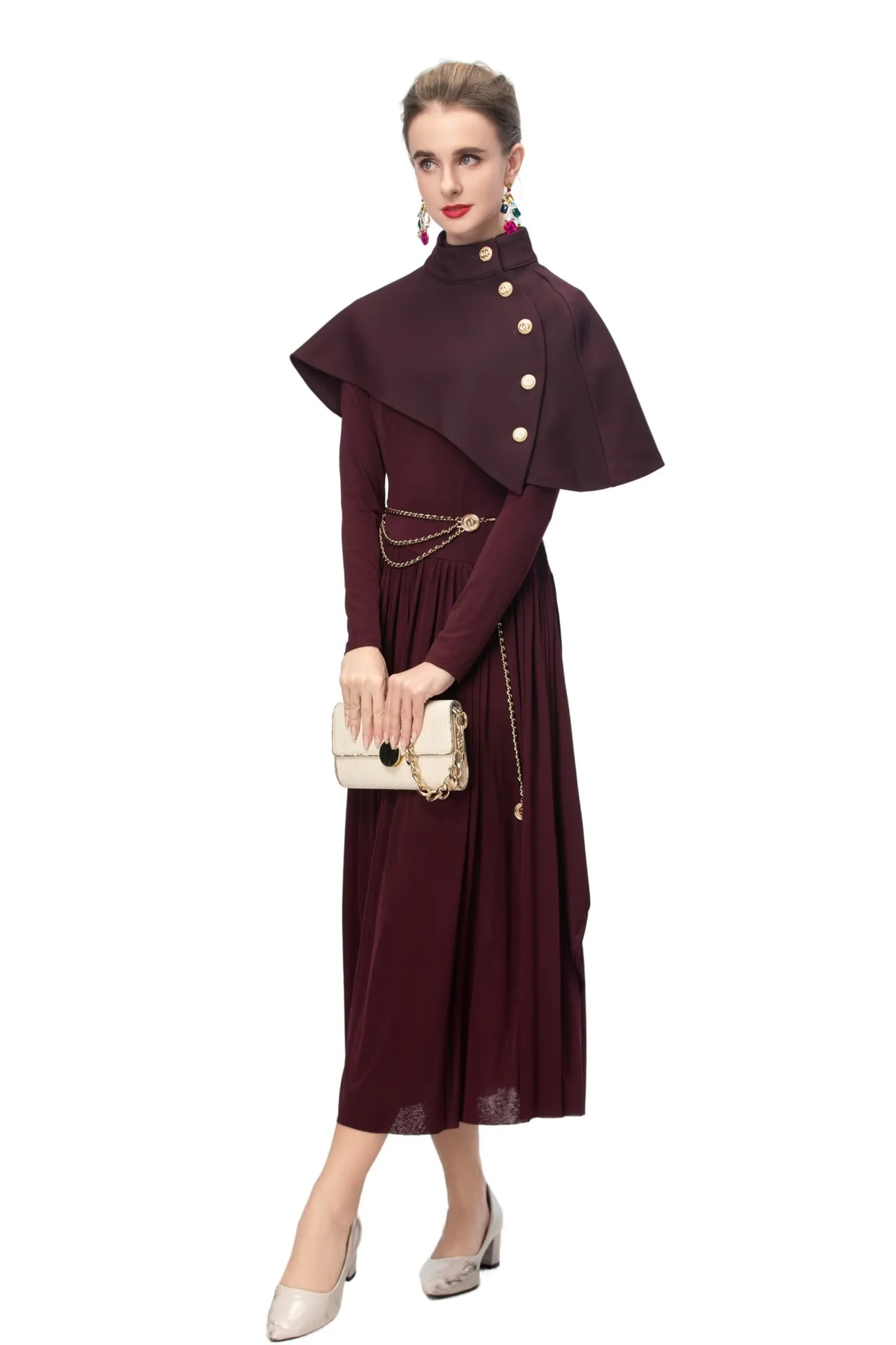 High-Rise Solid Chenille Commute Maxi Skirt