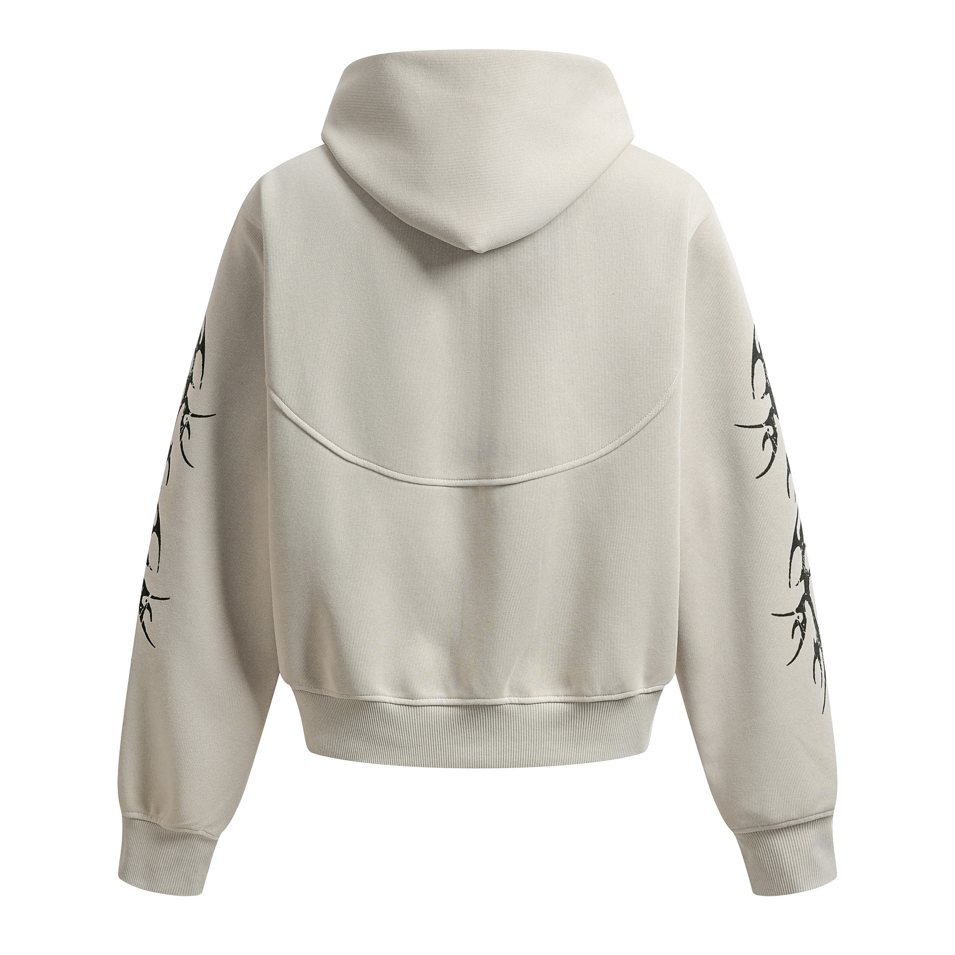 Man's American Retro Zip-Up Geometric Cotton Hoodie