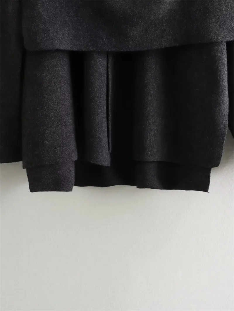 Ladies Polyester Shawl Neck Capelet Coat