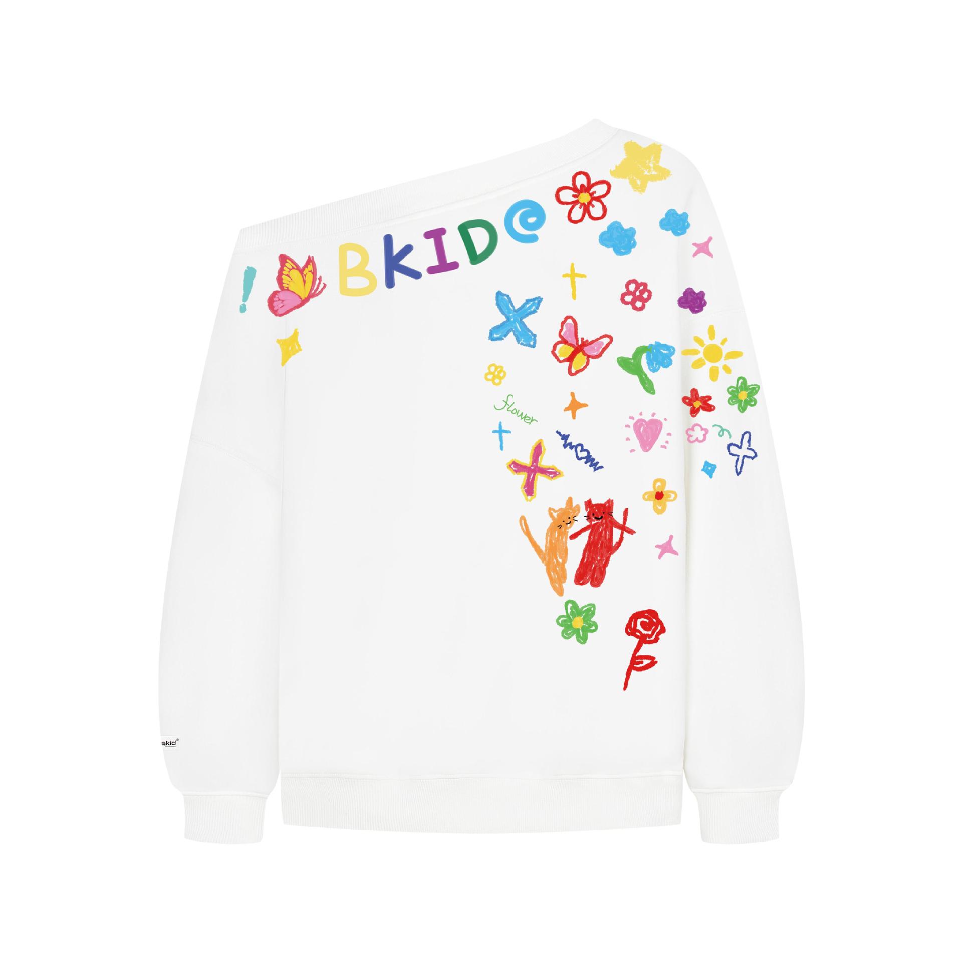Slouchy Cotton Graphic Hoodie