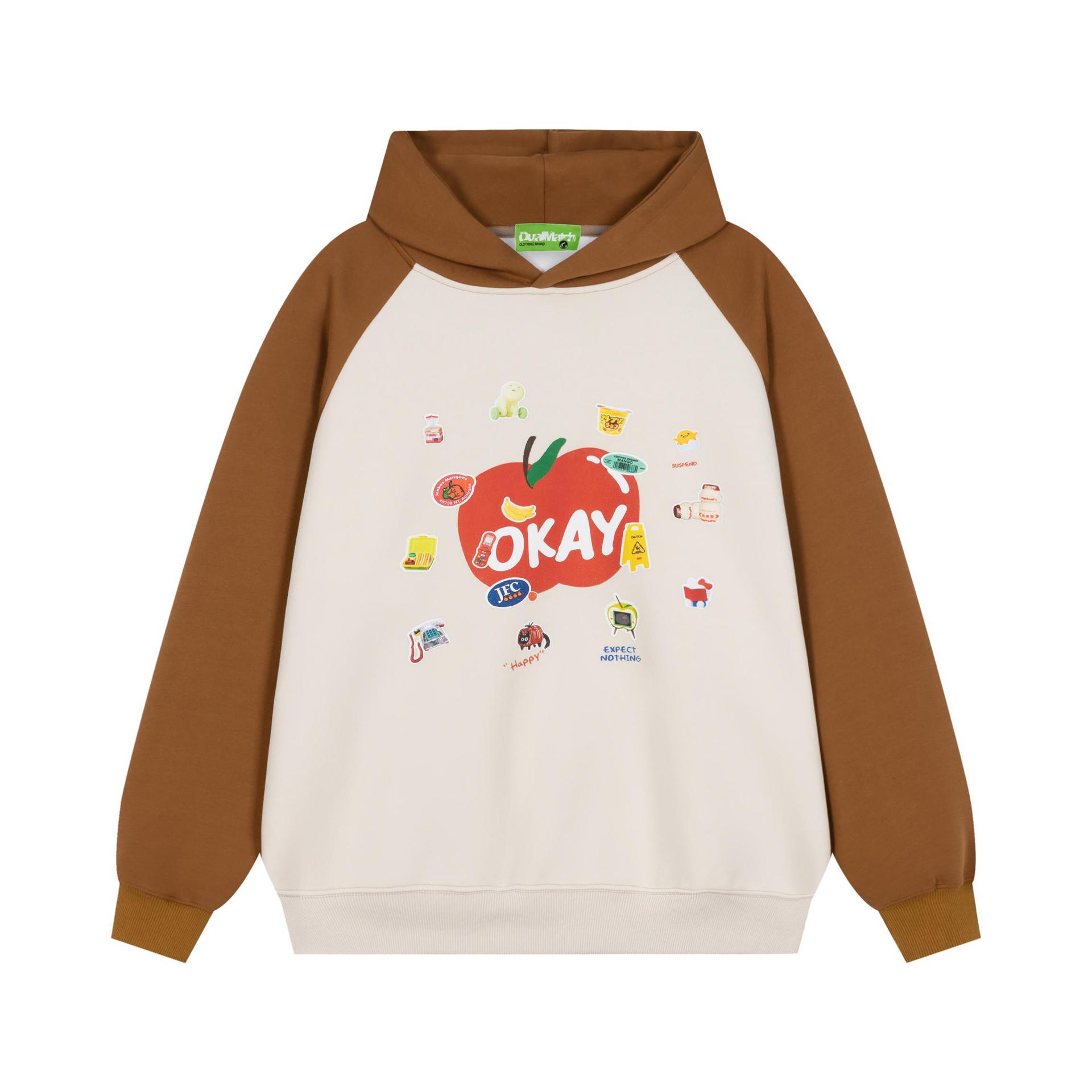 Relaxed Cotton Long Sleeve Hoodie