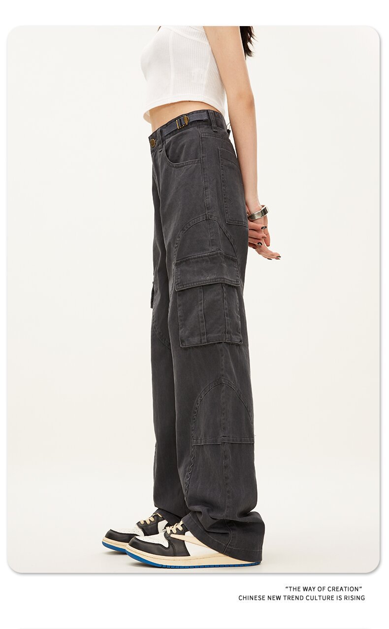 Unstructured Relaxed Fit Cotton Cargo Pants