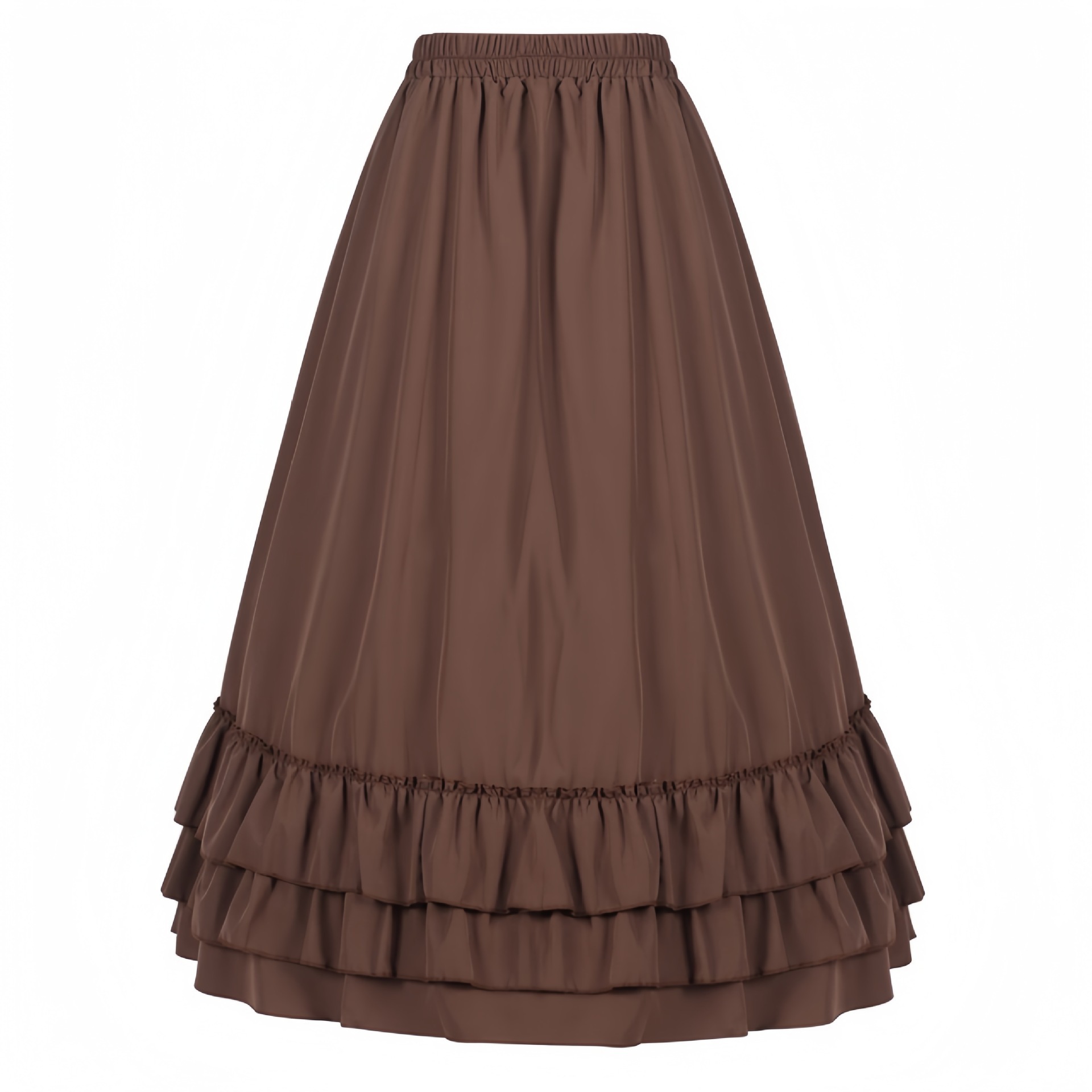 Ladies' Dark Historical Polyester Costume Skirt