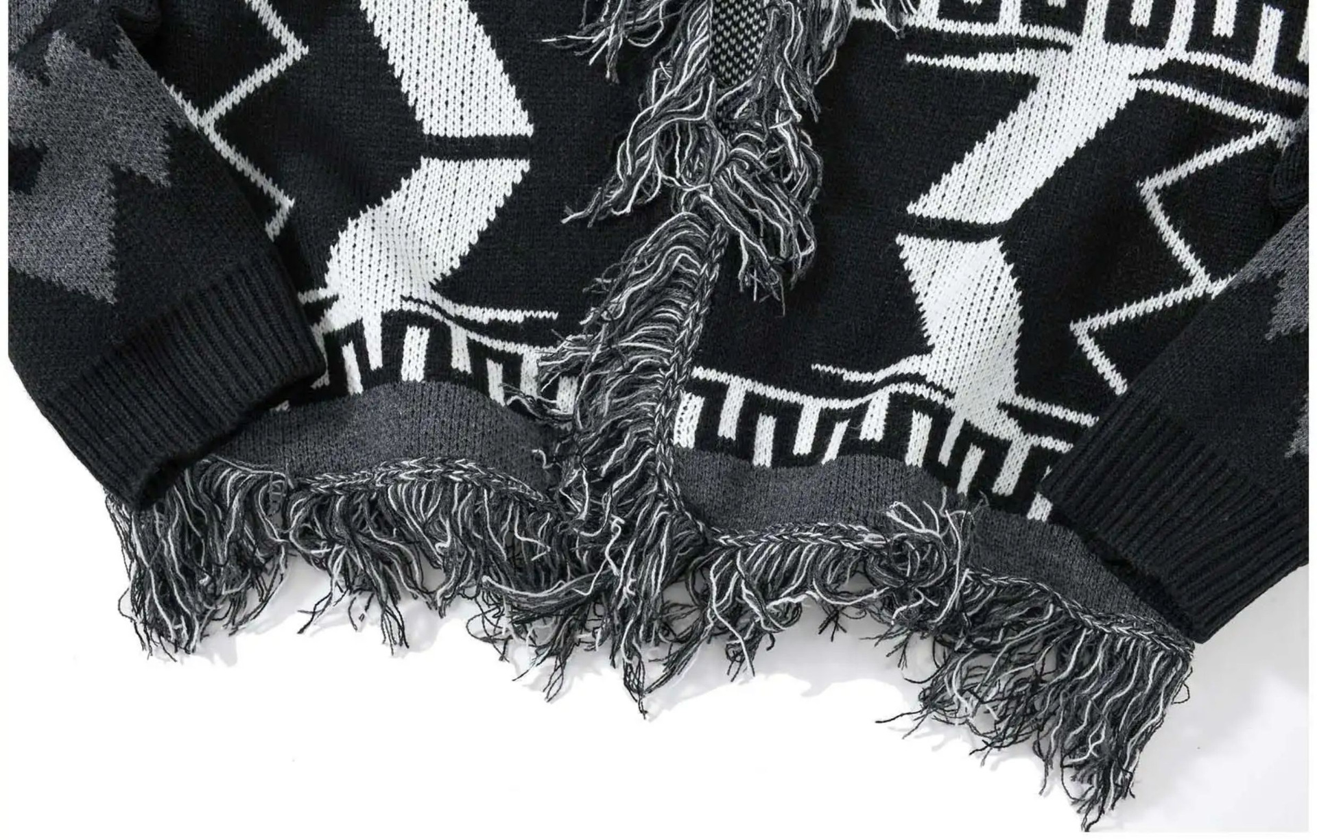 Spooky Embroidered Loose Scoop Neck Sweater