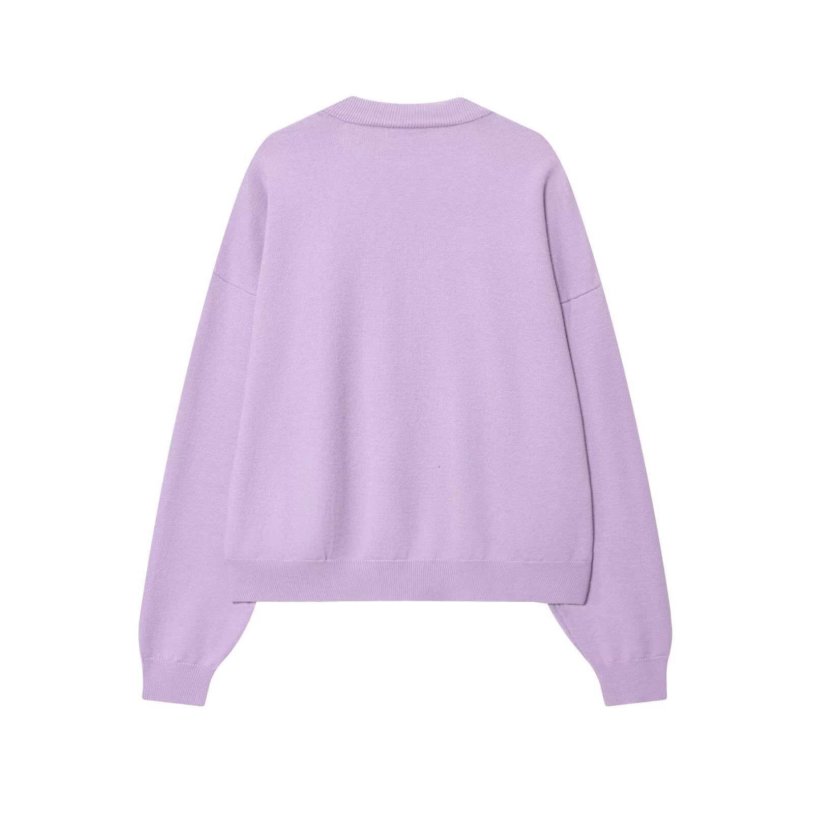 Ladies Plain Bicolor Long Sleeve Cotton Sweatshirt