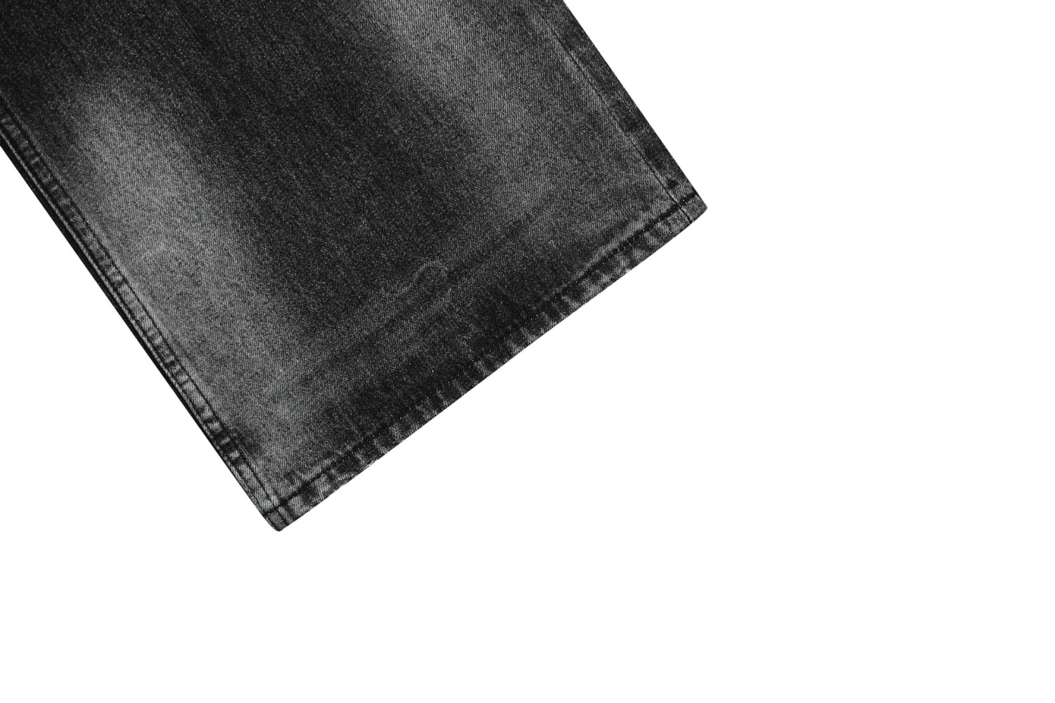 Retro Street Style Cat Whisker Pattern Loose Fit Men's Washed Black Flare Jeans